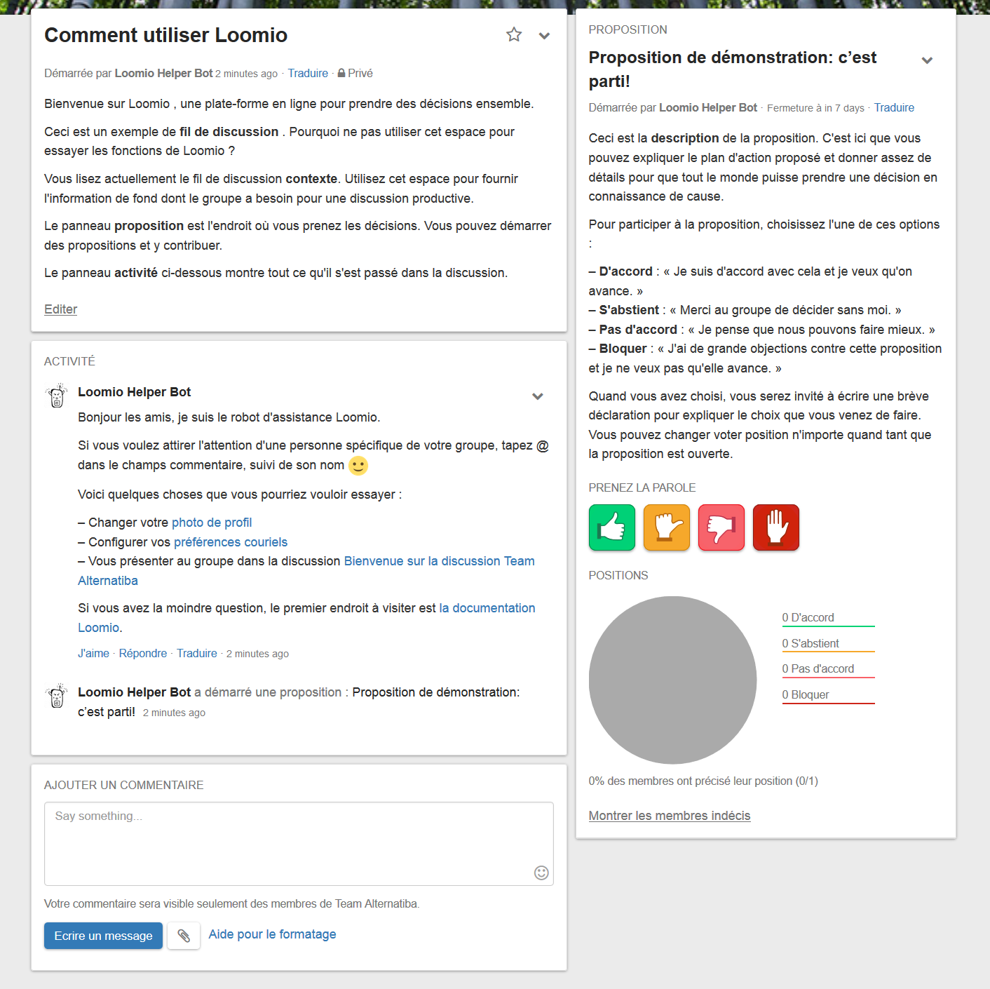 Discussion Framavox / Loomio