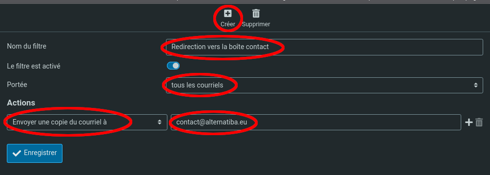 Exemple de réponse automatique
