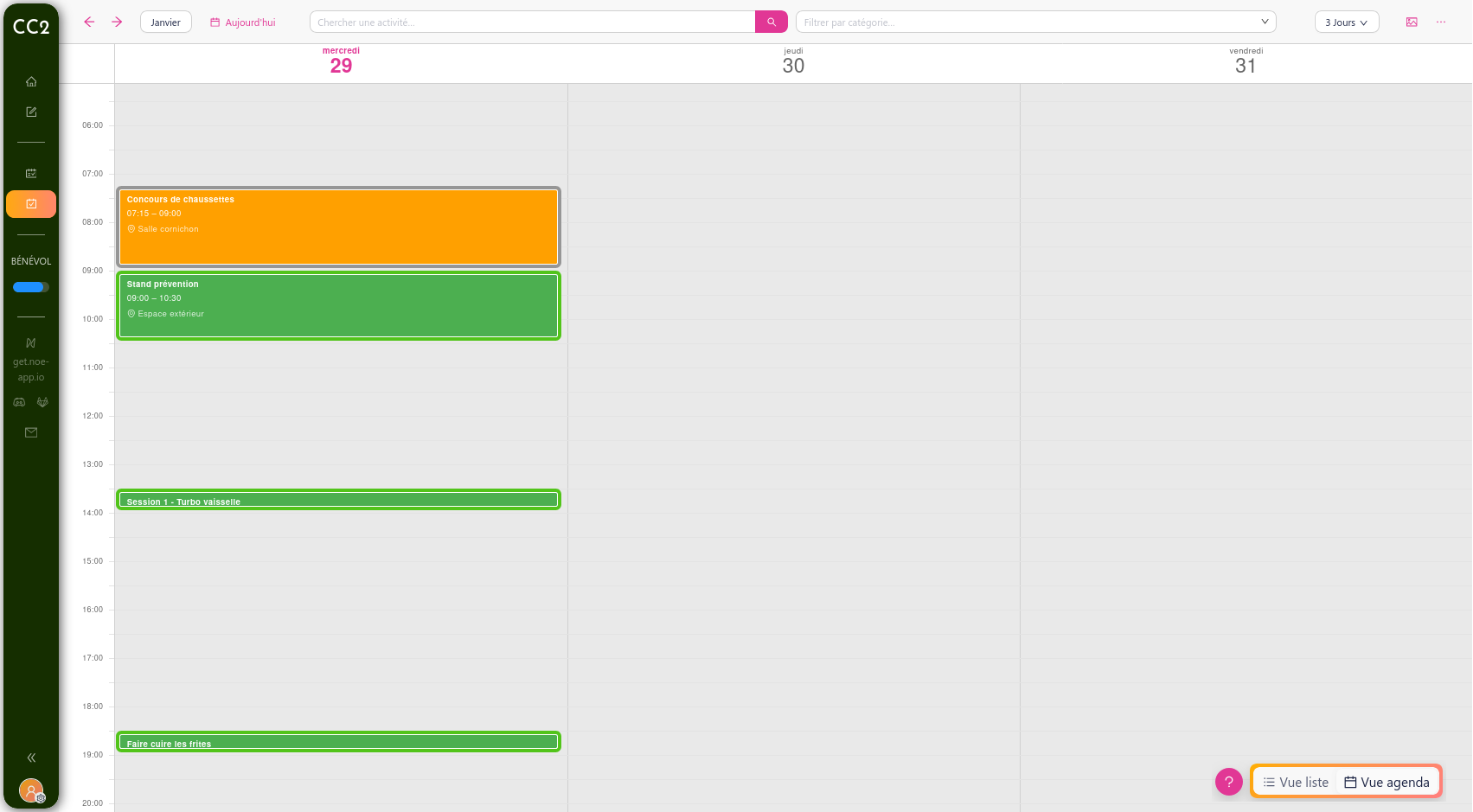Mon planning (agenda)